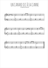 Téléchargez l'arrangement pour piano de la partition de Un canard dit à sa canne en PDF